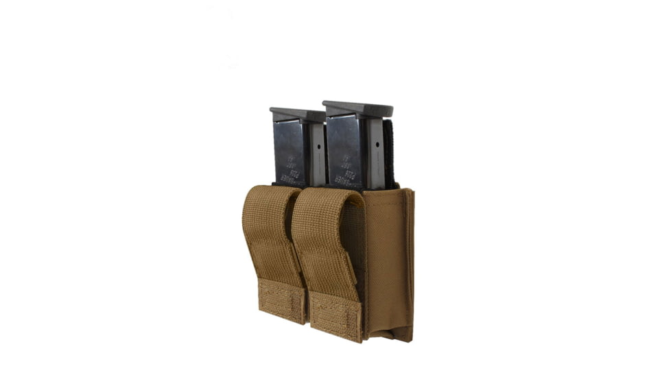 Rothco Molle Double Pistol Mag Pouch With Insert, Coyote Brown, 51001-CoyoteBrown