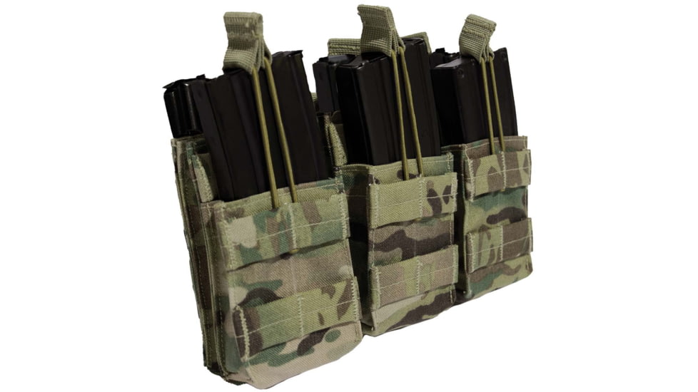 Rothco MOLLE Open Top Six Rifle Mag Pouch, MultiCam, 41002-MultiCam