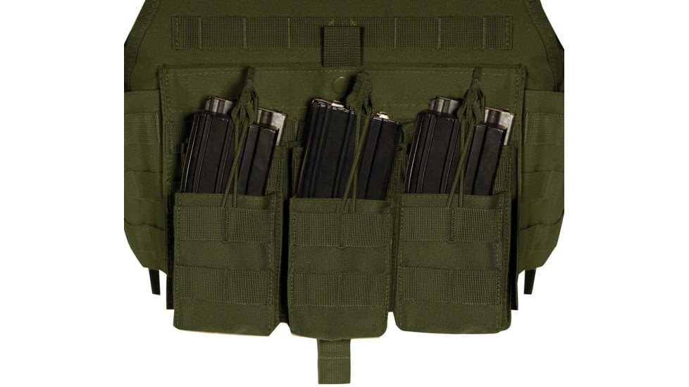 Rothco MOLLE Open Top Six Rifle Mag Pouch, Olive Drab, 41011-OliveDrab