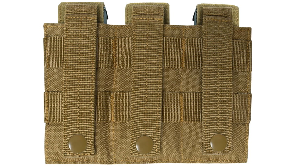 Rothco MOLLE Triple Pistol Mag Pouch, Coyote Brown, 51102-CoyoteBrown