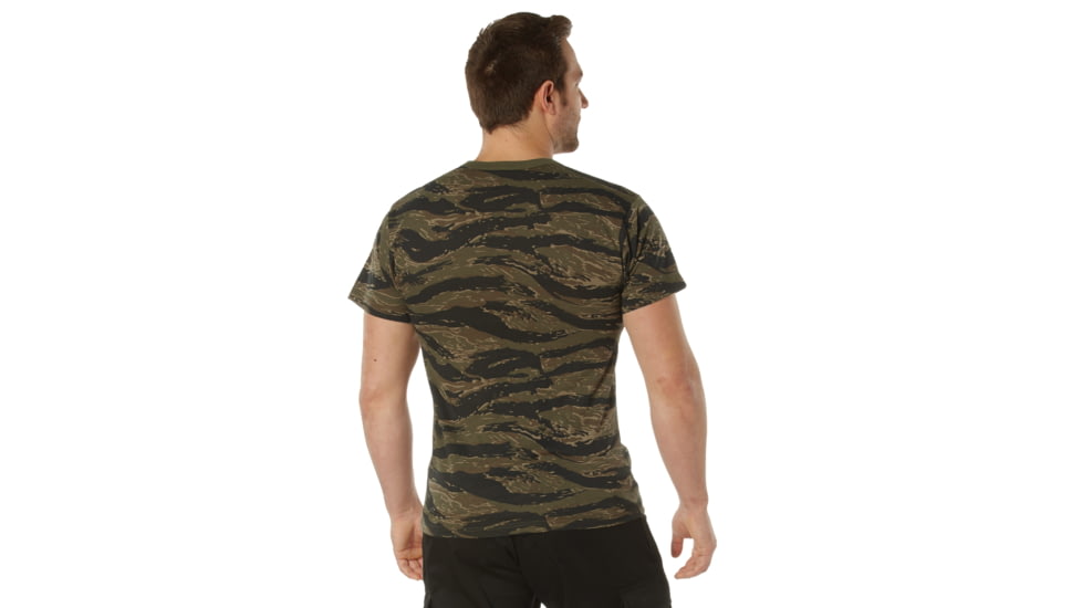 Rothco Pocket T-Shirt Collection Available In Cotton/Poly and Moisture Wicking Poly, Tiger Stripe Camo, 3XL, Moisture Wicking, 56962-TigerStripeCamo-MoistureWicking-3XL