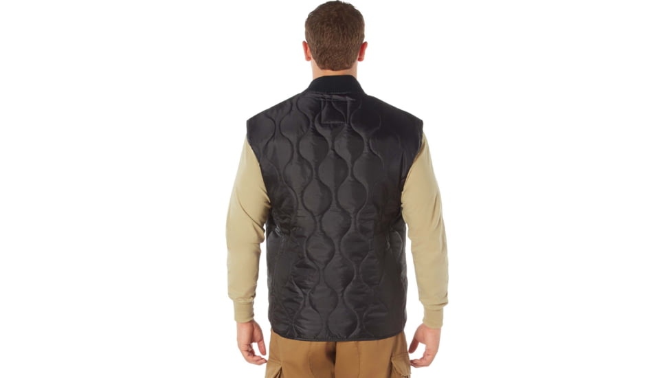Rothco Quilted Woobie Vest - Mens, Black, Small, 10434-Black-S