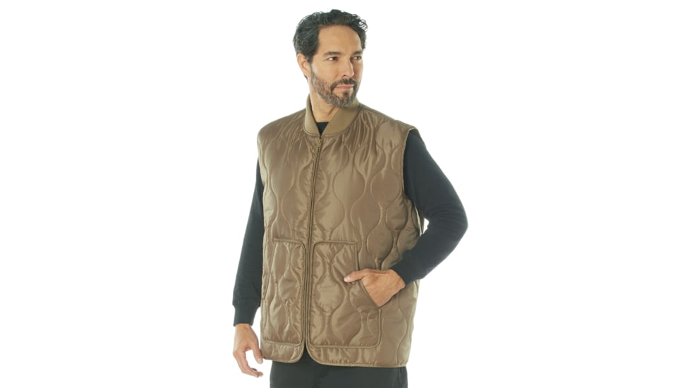 Rothco Quilted Woobie Vest - Men's, Coyote Brown, Small, 613902038929