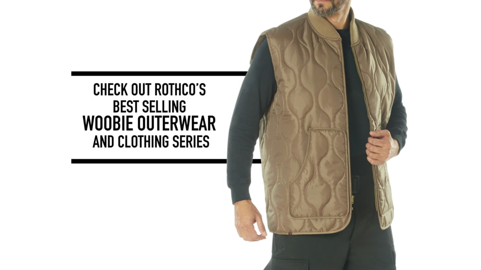 Rothco Quilted Woobie Vest - Mens, Coyote Brown, S, 20460-CoyoteBrown-S