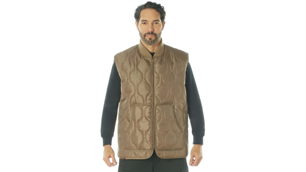 Rothco Quilted Woobie Vest - Mens, Coyote Brown, S, 20460-CoyoteBrown-S