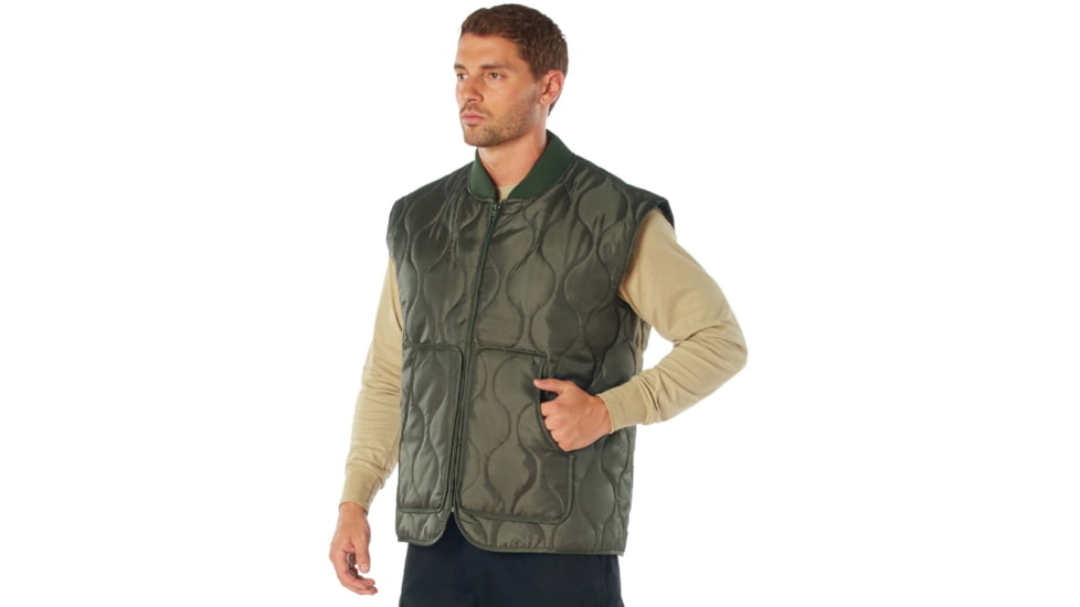 Rothco Quilted Woobie Vest - Mens, Olive Drab, Small, 10431-OliveDrab-S