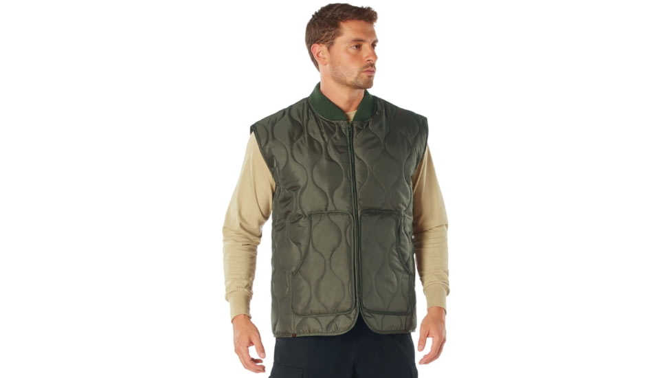 Rothco Quilted Woobie Vest - Mens, Olive Drab, Small, 10431-OliveDrab-S