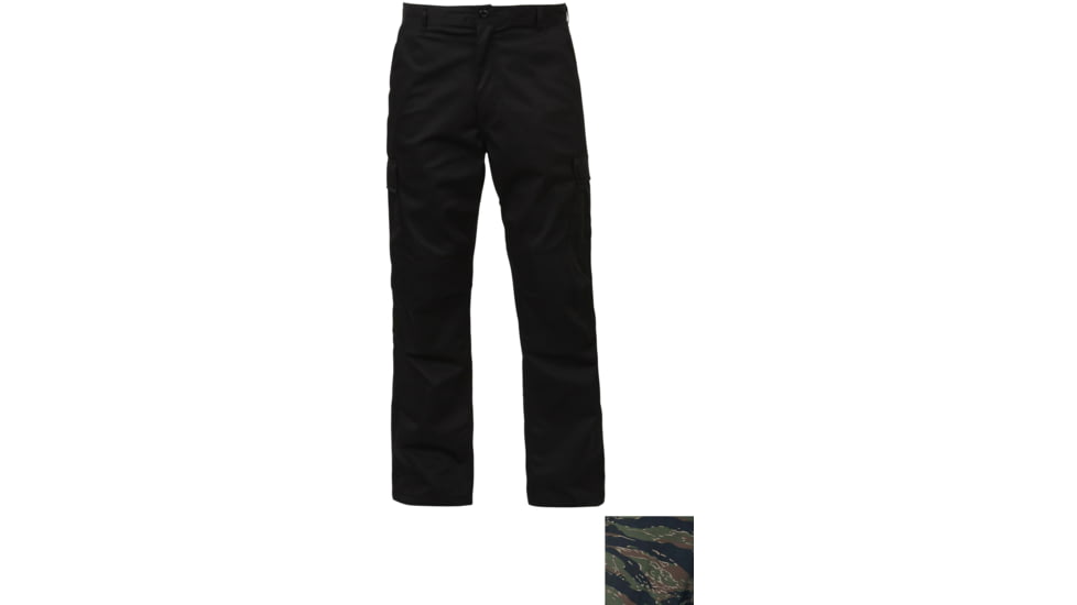 Rothco Relaxed Fit Zipper Fly BDU Pants, Tiger Stripe Camo, Large, 35-39in Waist, 11440-TigerStripeCamo-L35-39Waist