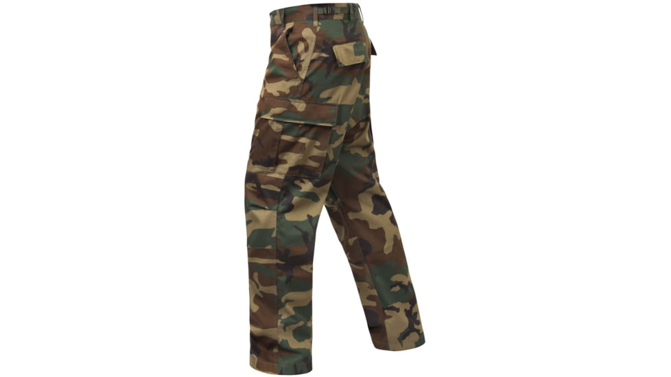 Rothco Relaxed Fit Zipper Fly BDU Pants, Woodland Camo, Extra Small, 2941-WoodlandCamo-XS