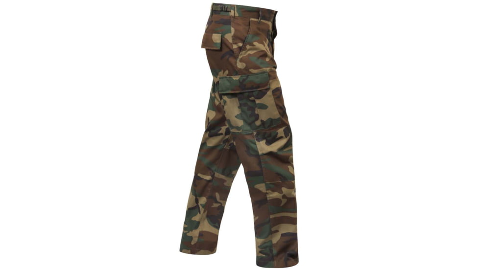 Rothco Relaxed Fit Zipper Fly BDU Pants, Woodland Camo, Extra Small, 2941-WoodlandCamo-XS