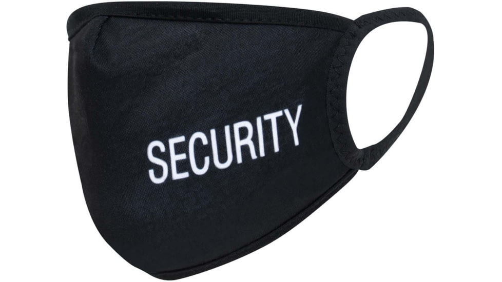 Rothco Reusable 3 Layer Facemask w/ Security Print, Black, Small/Medium, 1275-SM