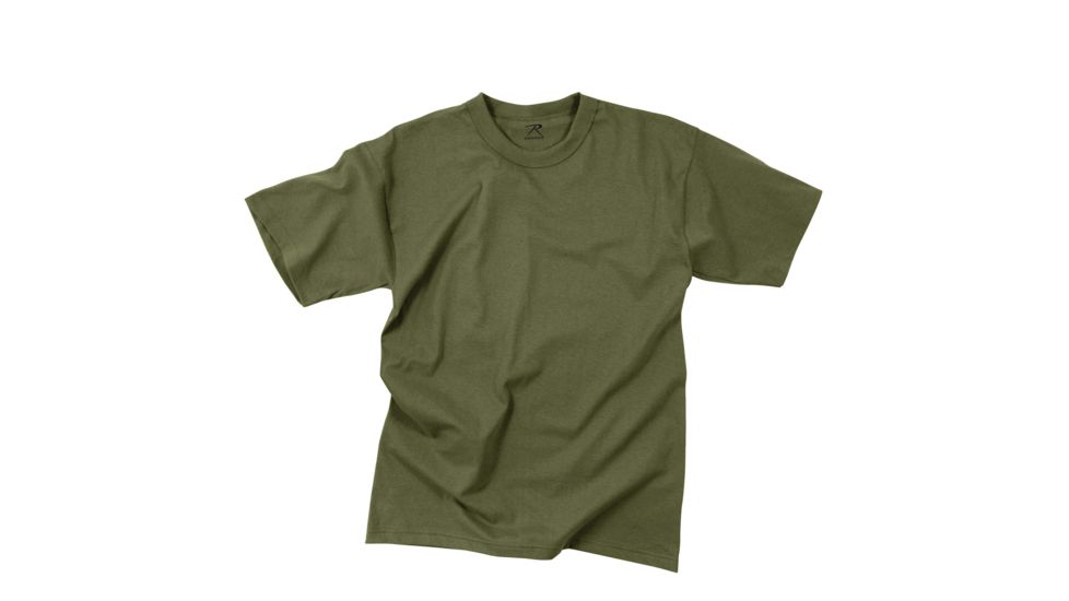 Rothco Solid Color 100% Cotton T-Shirt, Olive Drab, M, 7979-OliveDrab-M