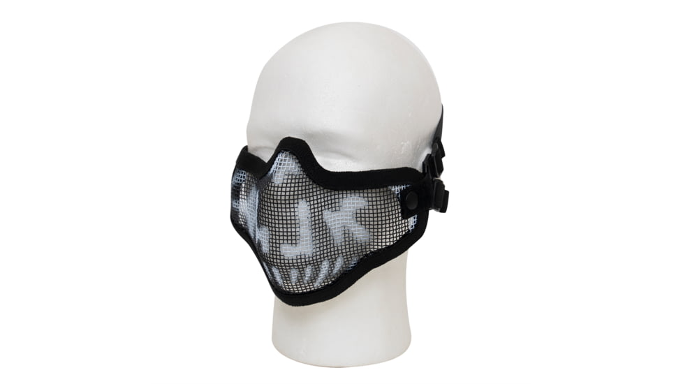 Rothco Steel Half Face Tactical Mask, Black Skull, 14979