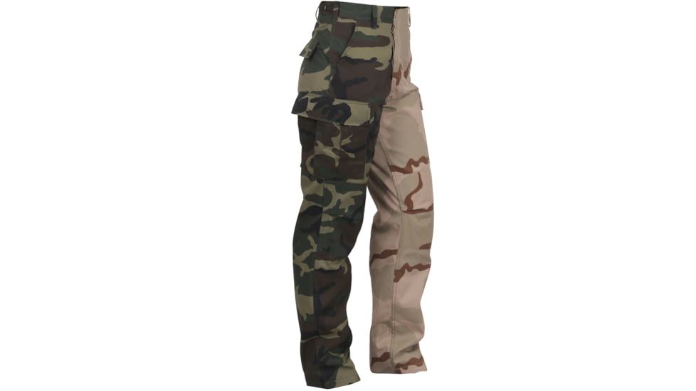 Rothco Two-Tone Camo BDU Pants, Woodland/Tri-Color Camo, Extra Large, 1870-994