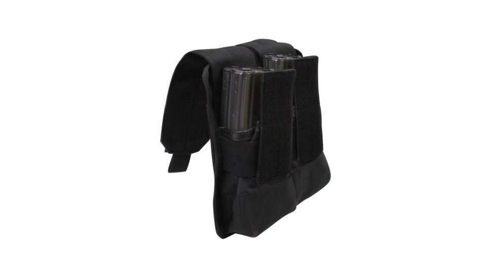 Rothco Universal Double Mag Rifle Pouch - Molle, Black, 51003-Black