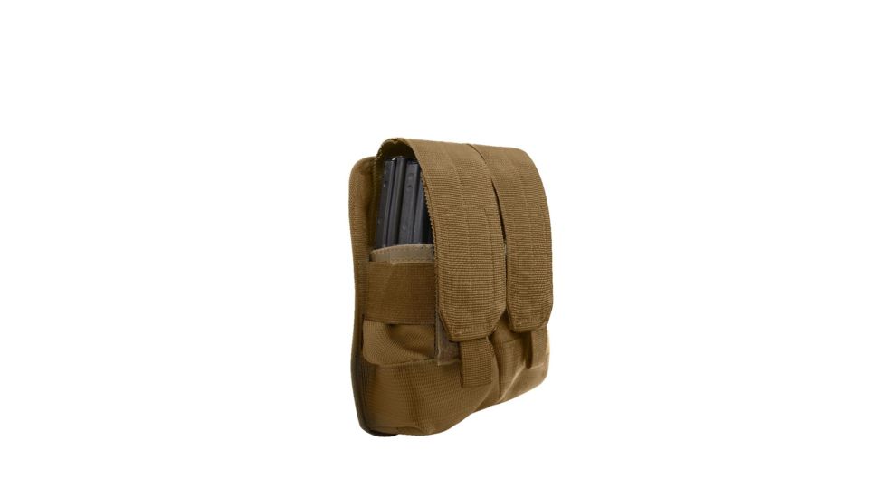 Rothco Universal Double Mag Rifle Pouch - Molle, Coyote Brown, 51003-CoyoteBrown