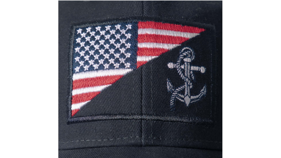 Rothco US Navy Anchor/Flag Low Profile Cap, Navy Blue, 10169-NavyBlue