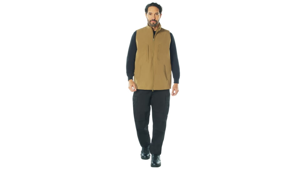 Rothco V2 Concealed Carry Soft Shell Vest, Coyote Brown, S, 86555-CoyoteBrown-S