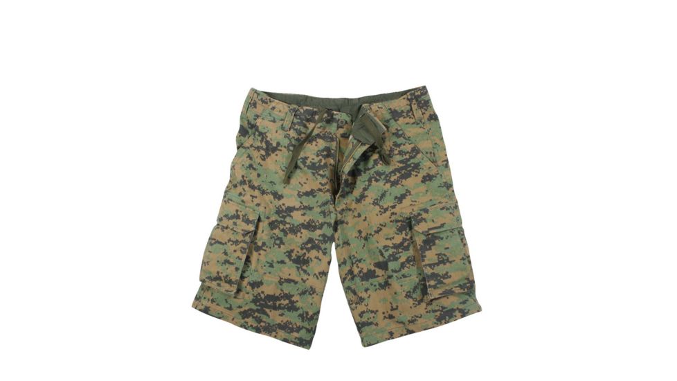 Rothco Vintage Camo Paratrooper Cargo Shorts, Woodland Digital Camo, XL, 2591-WoodlandDigitalCamo-XL