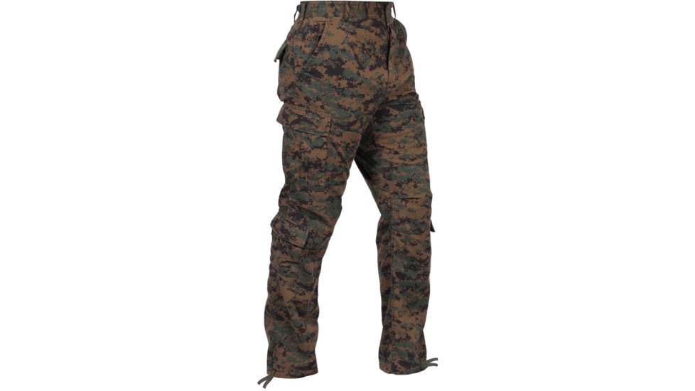 Rothco Vintage Camo Paratrooper Fatigue Pants, Woodland Digital Camo, Large, 2366-WoodlandDigitalCamo-L