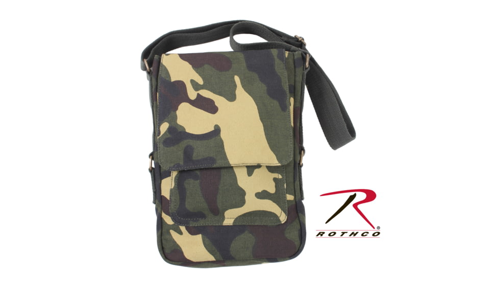 Rothco Vintage Canvas Military Tech Bag, Khaki, 5795-Khaki