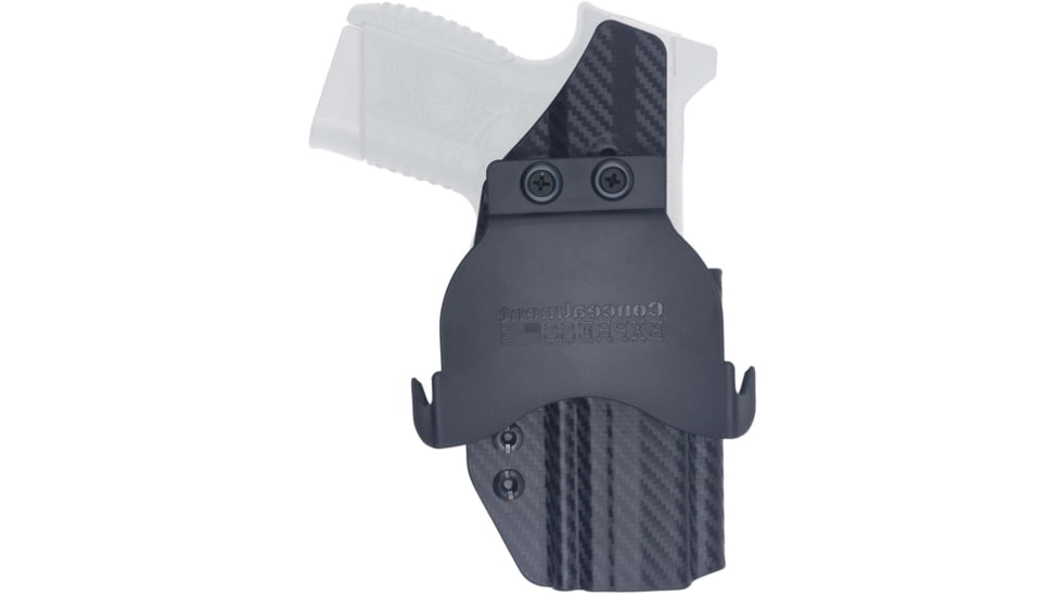 Rounded by Concealment Express OWB Paddle Holster FN 509 CC Edge, Left Hand, Carbon Fiber Black, FNS-FN509-CF-LH-OWDL-RMR