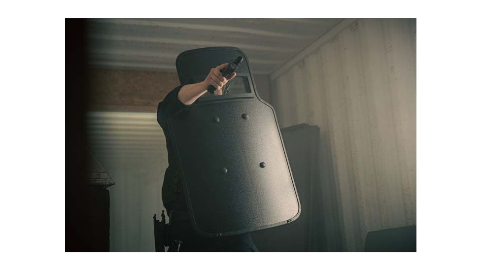 RTS Tactical Active Shooter SWAT Ballistic Shield, Level IIIA, No LED, Black, 18in x 30in, RTS-47203