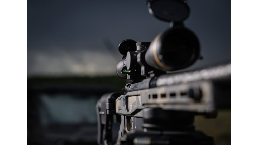 Ruff's Precision Manufacturing 30mm Riflescope Rings w/Co-Linear Bubble Level, High - 1.25in, Set of 2, Black, CLR-30125