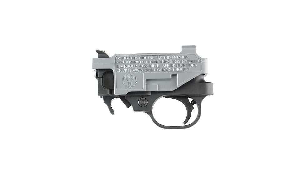 Ruger BX Drop-In Replacement Trigger For 10/22 Rifles / 22 Charger Pistols, 2.5-3 lb Pull Weight, Gray/Black