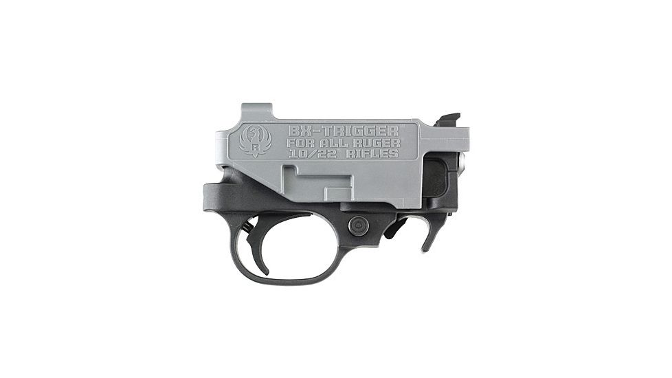 Ruger BX Drop-In Replacement Trigger For 10/22 Rifles / 22 Charger Pistols, 2.5-3 lb Pull Weight, Gray/Black