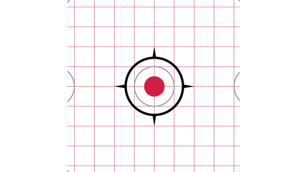 Ruger Paper Shooting Targets, 7-Spot Precision Sight-In Grid, 17in Square, 20-Targets Per Pack, 27992