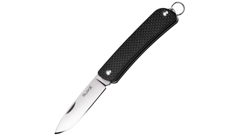 RUIKE S11 Compact Folder Black Folding Knife,2in,Standard Edge,Satin, Black, G10 Handle, S11-B