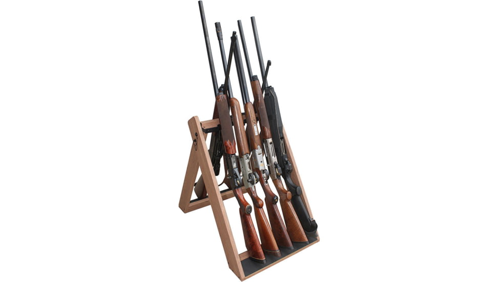 Rush Creek Creations 10 Deer Camp Gun Rack, Brown, 20 x 27 x 28, 37-0119