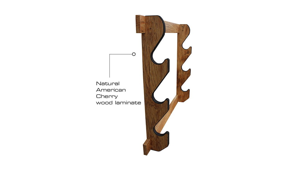 Rush Creek Creations 3 Gun Wall Rack, American Cherry, 38-4040