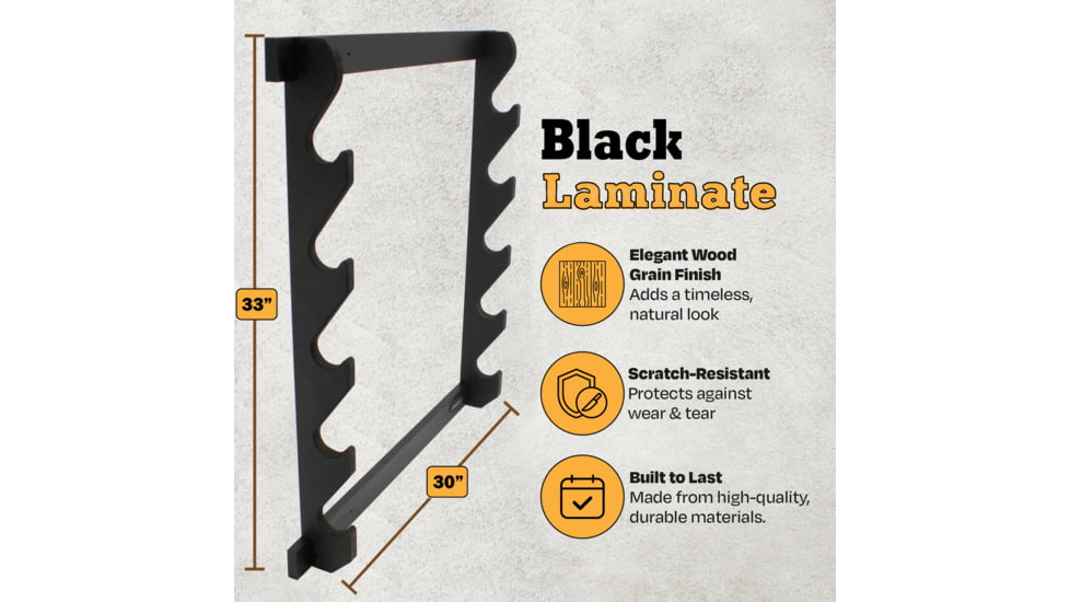 Rush Creek Creations 5 Gun Wall Rack, Black, 38-5040