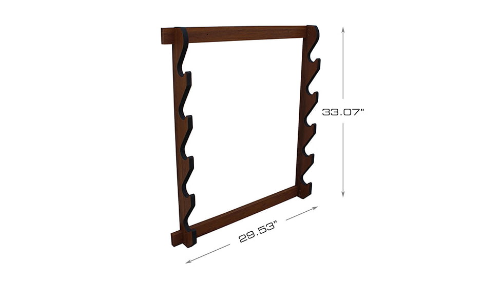 Rush Creek Creations 5 Gun Wall Rack, Dark Walnut, 38-4045