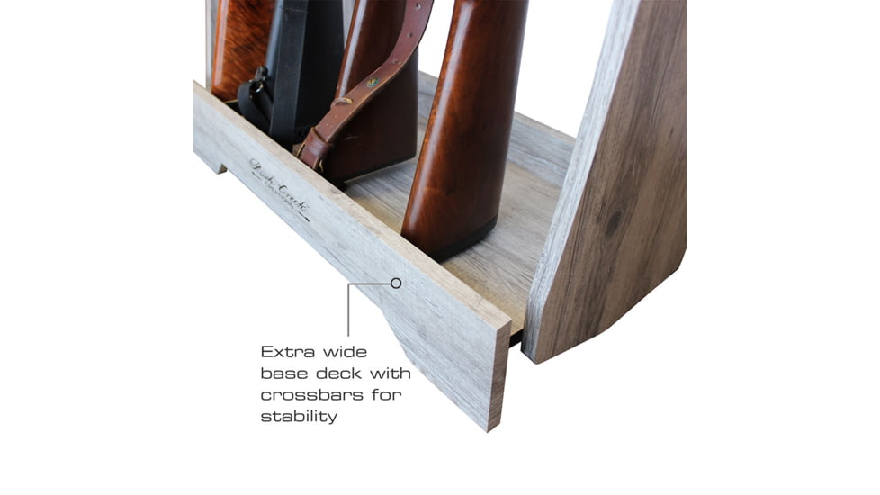 Rush Creek Creations 8 Gun Floor Rack, Barn Wood, 38-4058