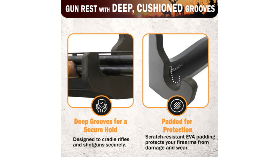 Rush Creek Creations Single Gun Wall Rack, Black, 38-5076