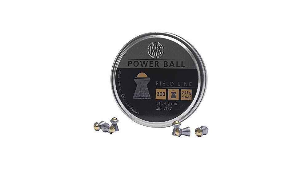 RWS 2317414 Power Ball Pellets .177 Pellet Steel/Lead 200