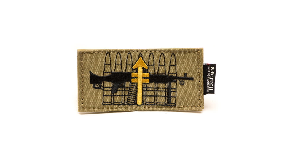 S.O.Tech Coyote Brown Symbology Patch, Heavy Machine Gunner SYPCH-HMG-CB