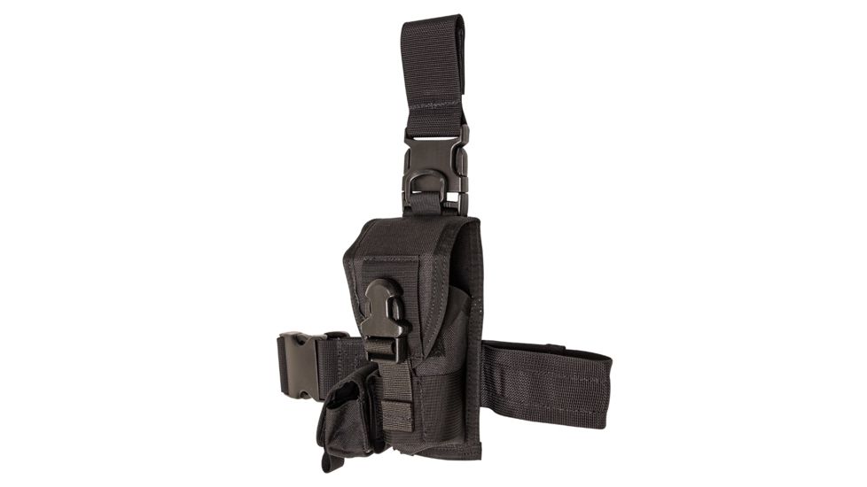 S.O.Tech X26 / X26P Taser Holster, Black, Ambidextrous, Thigh, Attaches to Belt and Vest TH-X26-TBV-BLK