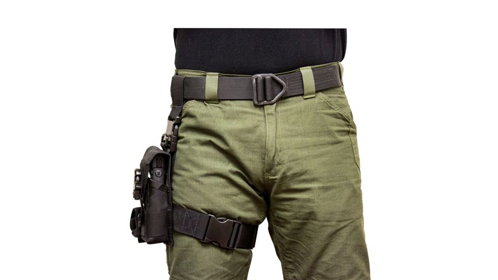 S.O.Tech X26 / X26P Taser Holster, Black, Ambidextrous, Thigh, Attaches to Belt and Vest TH-X26-TBV-BLK