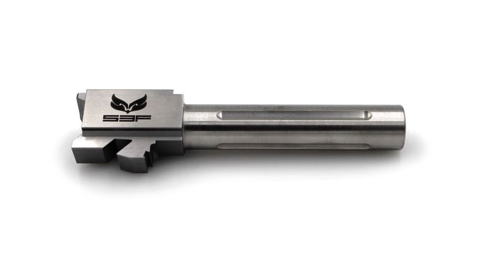 S3F Solutions Glock 23 Drop In Match Grade Barrel 9mm Conversion Fluted, 416R Stainless Steel, Stainless, S3FG239mmFSS