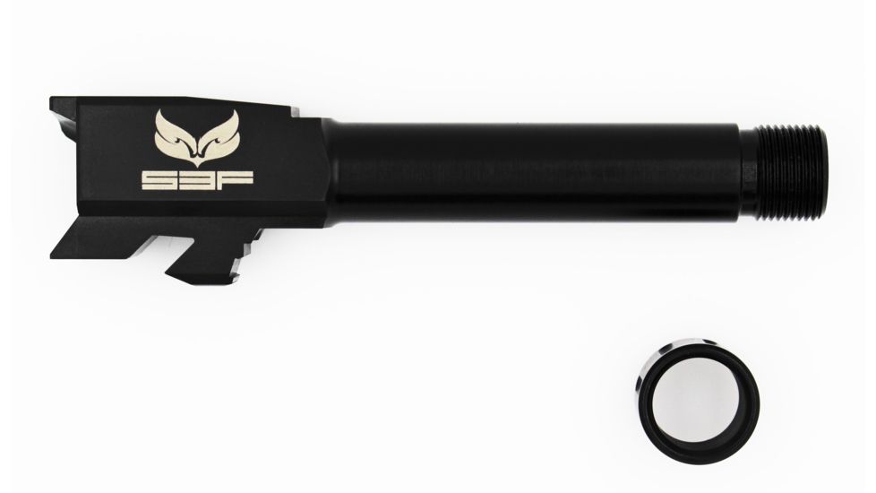 S3F Solutions Glock 43 Drop In Match Grade Barrel Threaded/ Fluted Black Nitride, Black, S3FG43T/FBN