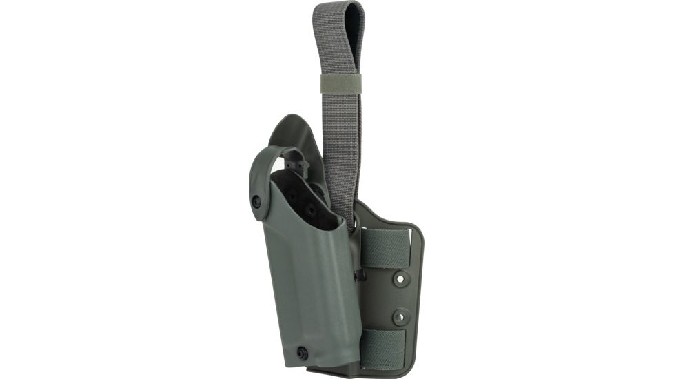 Safariland 6004 SLS Tactical Holster w/Dbl Leg Straps, S&amp;W 4566TSW w/Light Rails &amp; ITI M5 4.125in., Foliage Green, Left Hand, 6004-4302-542