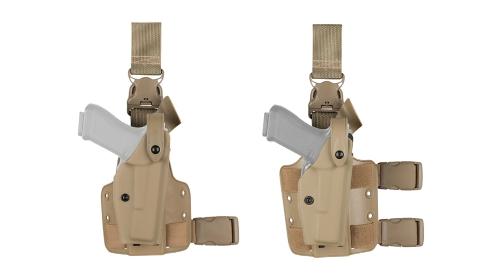 Safariland 6005 SLS Tactical Holster w/ Quick Release Leg Harness - STX FDE Brown, Right Hand 6005-293-551, Brown, Flat Dark Earth