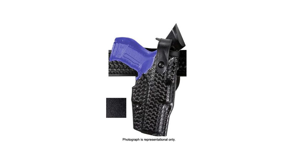 Safariland 6360 ALS/SLS Mid-Ride LVL III  Holster, S&amp;W M&amp;P 40/S&amp;W M&amp;P 9, IT M6, Right, Hi Gloss, Black, 6360-2192-491