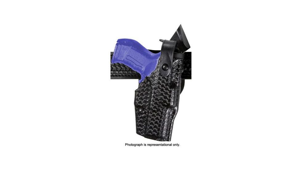 Safariland 6360 ALS/SLS Mid-Ride LVL III  Holster, SA XD 4in .45 ACP, Right, Tactical, Black, 6360-148-131