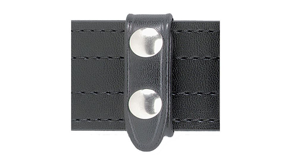 Safariland 65 Belt Keeper, 2 Snap 0.75in.W, Pack Of 4, Basket Weave Black W/ Black Plastic Snap, 1.75in. Belt 65-4-4PBL