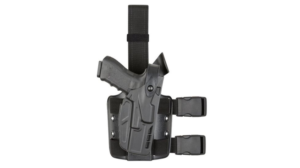 Safariland 7004 7TS SLS Tactical Holster, S&amp;W M&amp;P 9mm, .40 4.25in., Plain Black, Left Hand 7004-219-412